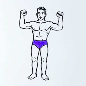 un beau nageur en slip mauve